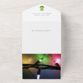 Twinkle-lamp voeg je foto's met je vakantiekaart t all in one uitnodiging (Buitenkant)