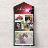 Twinkle-lamp voeg je foto's met je vakantiekaart t all in one uitnodiging (Binnen)