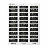 twinkle lampjes zwart krijtbord adresetiketten etiket (Full Sheet)