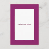 Twinkle Licht Information Card (magenta) Informatiekaartje (Achterkant)