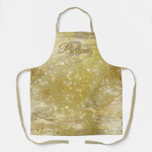 Twinkle licht op de Luxe Glam Gold Glitter Folie Schort (Voorkant)