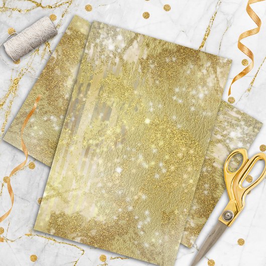 Twinkle licht op de Luxe Glam Gold Glitter Folie Tissuepapier