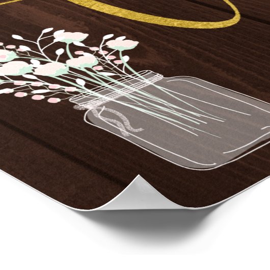 Twinkle licht rustige herfst met een bruinkoolteke poster (Hoek)