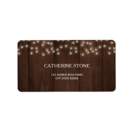 Twinkle licht rustige herfst-schuur bruiloft etiket