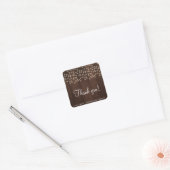 Twinkle licht rustige herfst-schuur bruiloft vierkante sticker (Envelop)