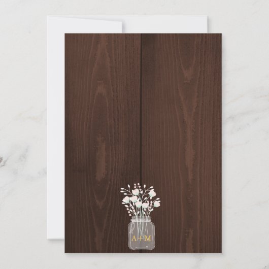 Twinkle licht rustige herfstbladeren schuur bruilo kaart (Achterkant)