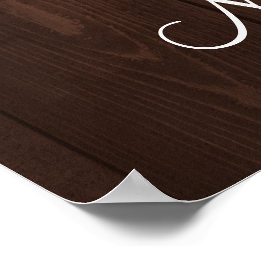 Twinkle licht rustige herfstbruiloft welkomstbord poster (Hoek)