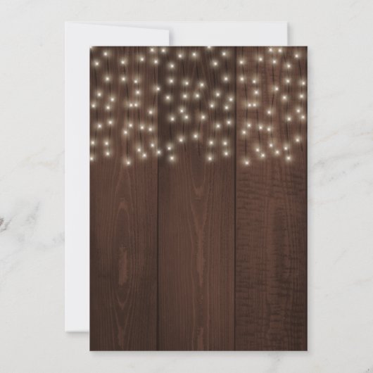 Twinkle licht rustige herfstherfsthoutbruiloft kaart (Achterkant)