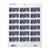 Twinkle licht sneeuwvlokken schuur hout rustieke w etiket (Full Sheet)