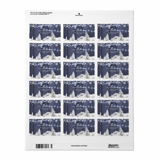 Twinkle licht sneeuwvlokken schuur hout rustieke w etiket (Full Sheet)