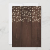Twinkle licht verlovingsfeest rustieke schuur hout kaart (Achterkant)