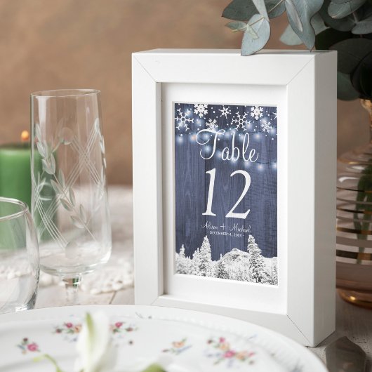 Twinkle licht wonderland sneeuwvlokken bruiloft kaart