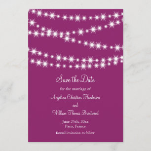 Twinkle Lichten sparen de Datum (magenta) Save The Date