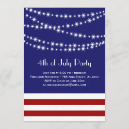 Twinkle Lights 4th of Juli Party Invitation Kaart