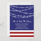 Twinkle Lights 4th van juli bruiloft uitnodiging (Voorkant)