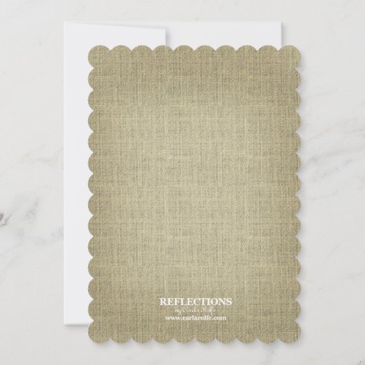 Twinkle Lights Autumn Burlap Birthday Party Kaart (Achterkant)