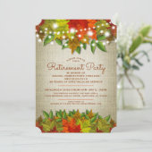 Twinkle Lights Autumn Burlap Prijs Kaart (Staand voorkant)