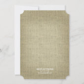 Twinkle Lights Autumn Burlap Prijs Kaart (Achterkant)