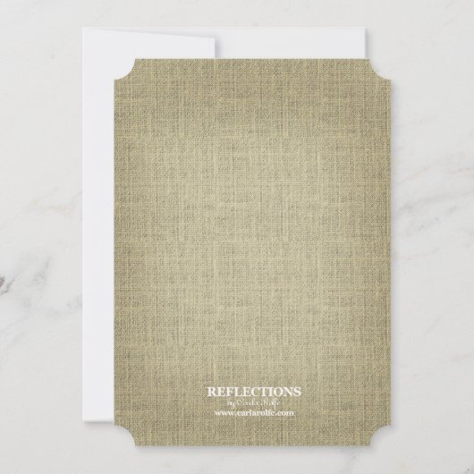 Twinkle Lights Autumn Burlap Prijs Kaart (Achterkant)