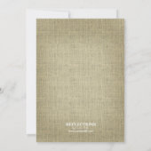 Twinkle Lights Autumn Burlap Sweet 16 Party Kaart (Achterkant)