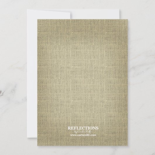 Twinkle Lights Autumn Burlap Sweet 16 Party Kaart (Achterkant)