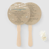 Twinkle Lights Bestemming Trouwprogramma Fan Handwaaier (Voorkant en achterkant)