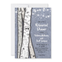 Twinkle Lights Birch Tree Repetitie Diner Uitnodig