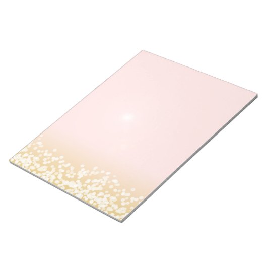 Twinkle Lights Blush en Gold Notitieblok (Schuin)