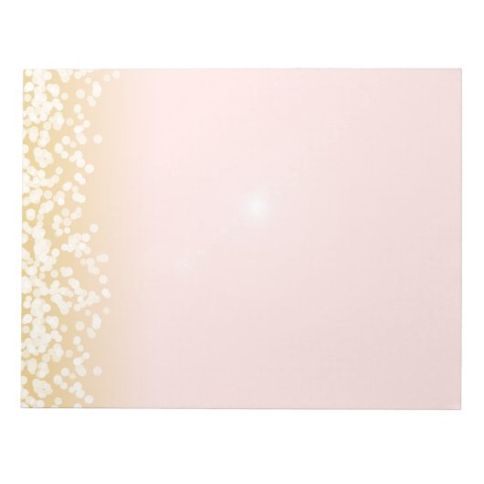 Twinkle Lights Blush en Gold Notitieblok (Voorkant)