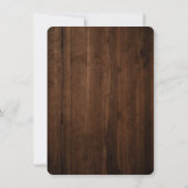Twinkle Lights-boom met Rustic Wood Weddenschap Kaart (Achterkant)
