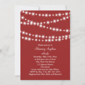 Twinkle Lights Bridal Shower Invitation (rood) Kaart (Voorkant)
