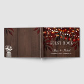 Twinkle Lights bruiloft rustieke herfst gastenboek (Volledig)