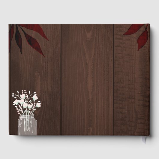 Twinkle Lights bruiloft rustieke herfst gastenboek (Achterkant)