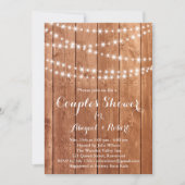 Twinkle Lights Couple's Shower Invitation - eikel Kaart (Voorkant)