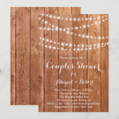Twinkle Lights Couple's Shower Invitation - eikel Kaart (Voorkant / Achterkant)