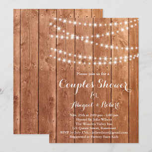 Twinkle Lights Couple's Shower Invitation - eikel Kaart