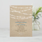 Twinkle Lights Destination Rehearsal Dinner Invite Kaart (Staand voorkant)