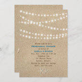 Twinkle Lights Destination Rehearsal Dinner Invite Kaart (Voorkant / Achterkant)
