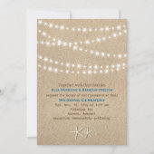 Twinkle Lights Destination Wedding Invitation Kaart (Voorkant)