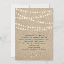 Twinkle Lights Destination Wedding Invitation