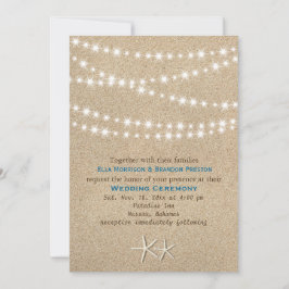 Twinkle Lights Destination Wedding Invitation Kaart