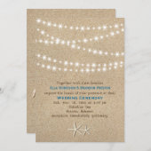 Twinkle Lights Destination Wedding Invitation Kaart (Voorkant / Achterkant)