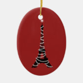 Twinkle Lights Eiffel Tower Ornament (rood) (Voorkant)