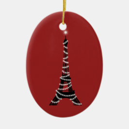 Twinkle Lights Eiffel Tower Ornament (rood)