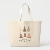 Twinkle Lights en Merry Nights kerstboom Grote Tote Bag (Voorkant)