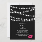 Twinkle Lights Hens Party (zwart) Kaart (Voorkant)