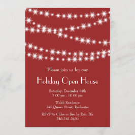 Twinkle Lights Holiday Open House (rood) Kaart