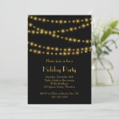 Twinkle Lights Holiday Party in Gold Kaart (Staand voorkant)