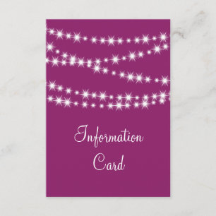 Twinkle Lights Informatiekaart (magenta) Informatiekaartje
