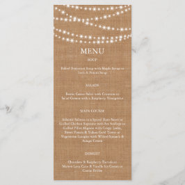 Twinkle Lights Menu op Burlap